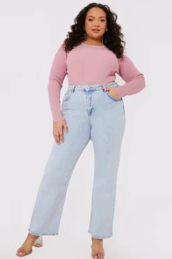 Long Sleeve Lace Back Crop Top