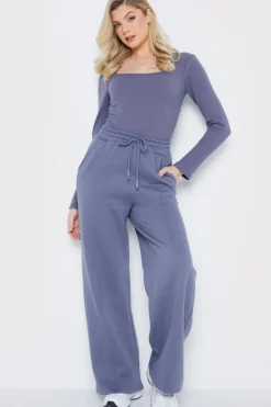 Long Sleeved Ribbed Square Neck Bodysuit