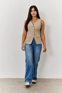 Longline Button Through Waistcoat