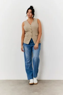 Longline Button Through Waistcoat