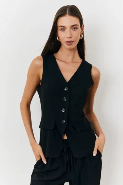 Longline Button Through Waistcoat