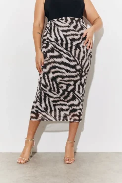 Magic Sculpting Printed Bodycon Midi Skirt