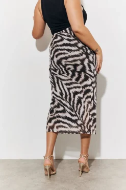 Magic Sculpting Printed Bodycon Midi Skirt