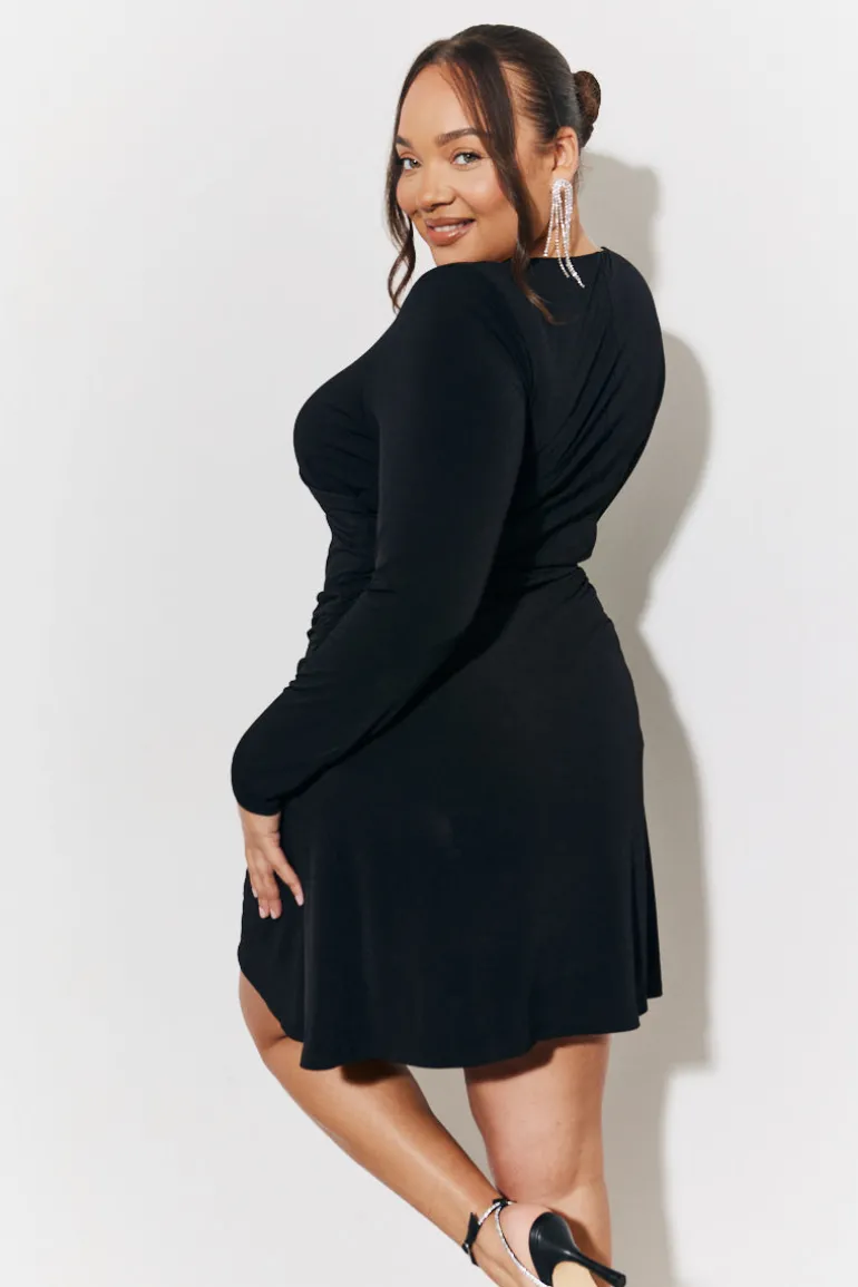 Magic Sculpting Wrap Mini Skater Dress