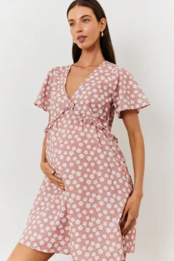 Maternity Floral Print Skater Dress