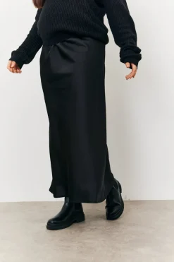 Maternity Satin Slip Midaxi Skirt