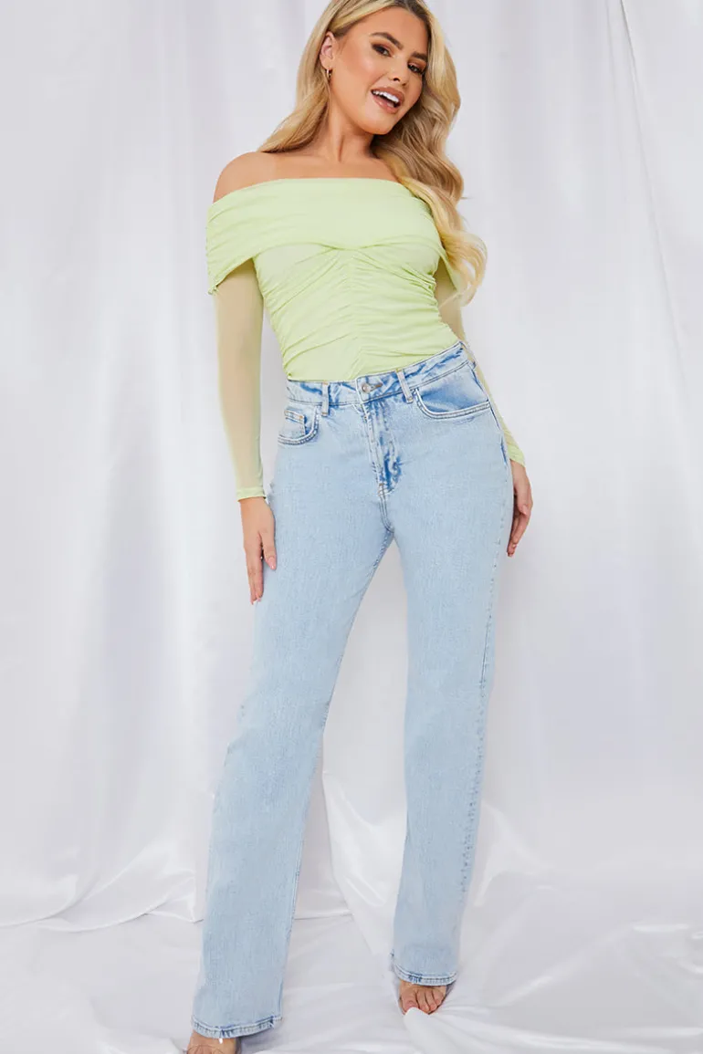 Mesh Bardot Top