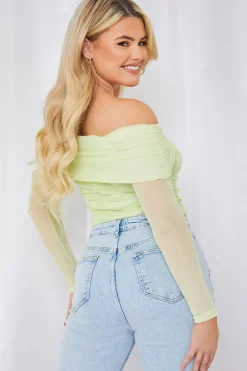 Mesh Bardot Top