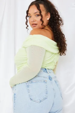 Mesh Bardot Top