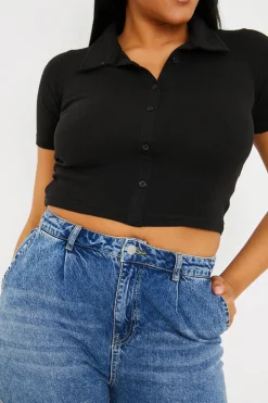 Mid Wash Denim Shorts