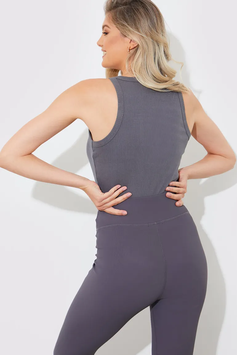 More Sustainable Ribbed Racer Vest