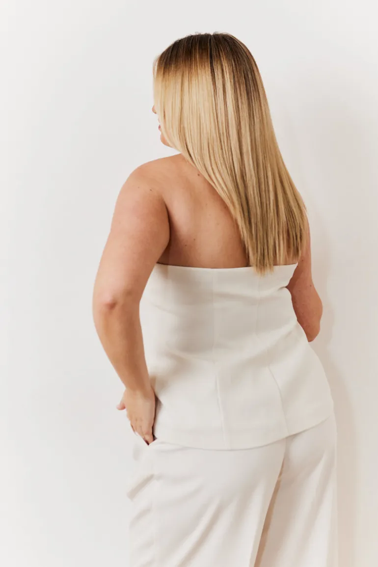 Occasion Cream Bustier Top