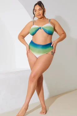 Ombre Bandeau Bikini Top