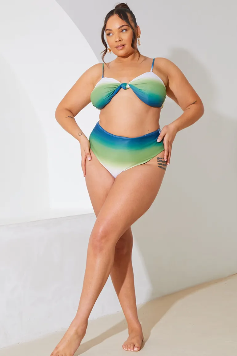 Ombre Bandeau Bikini Top