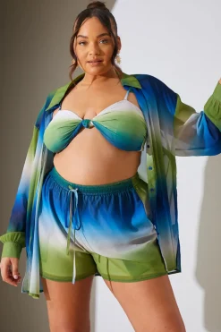 Ombre Chiffon Beach Co-Ord Shirt