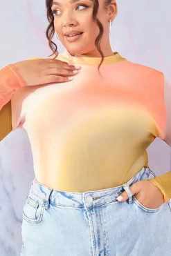 Ombre Long Sleeve Bodysuit