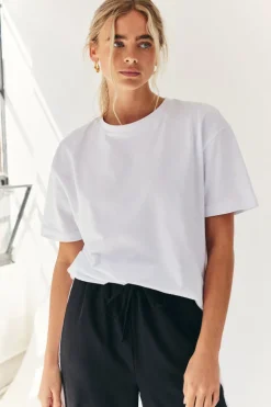 Oversized Boyfriend Embroidered Sleeve T-Shirt