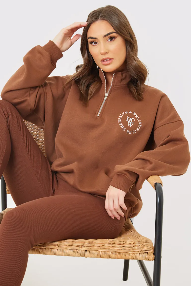 Oversized Half Zip Sweater