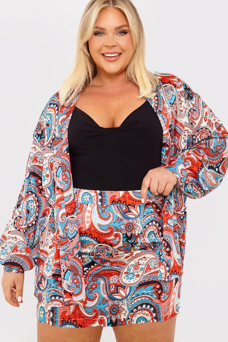 Paisley Print Mini Skirt
