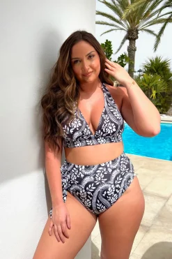 Paisley Print Tie Side Bikini Bottom