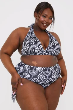 Paisley Print Tie Side Bikini Bottom