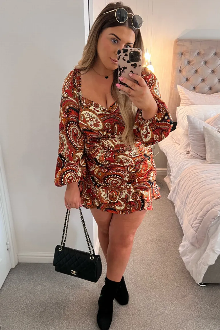 Paisley Ruffle Skirt