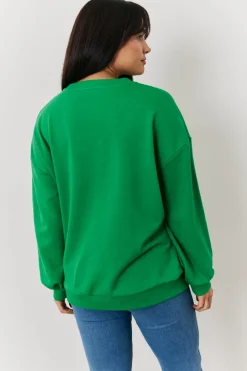 Paris Embroidered Slogan Sweatshirt