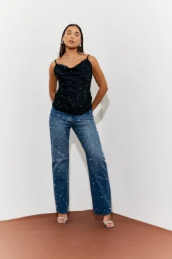 Pearl Embellished Jeans