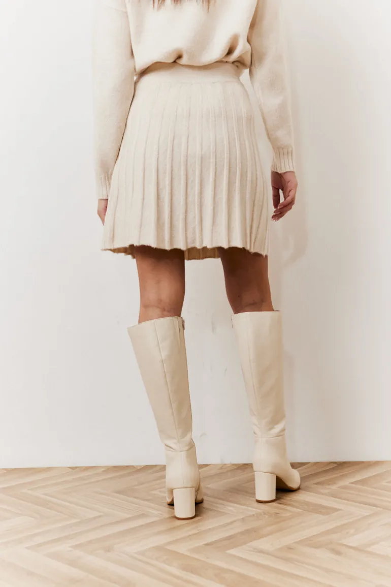 Pleated Co-Ord Mini Skirt
