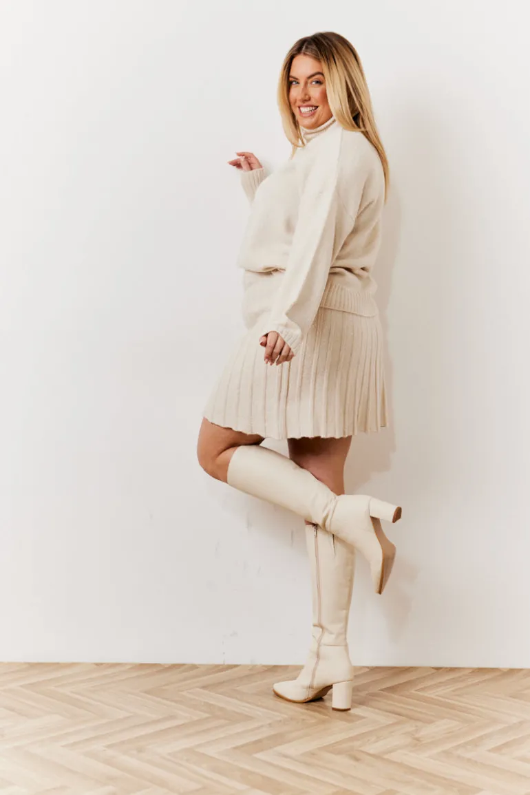 Pleated Co-Ord Mini Skirt