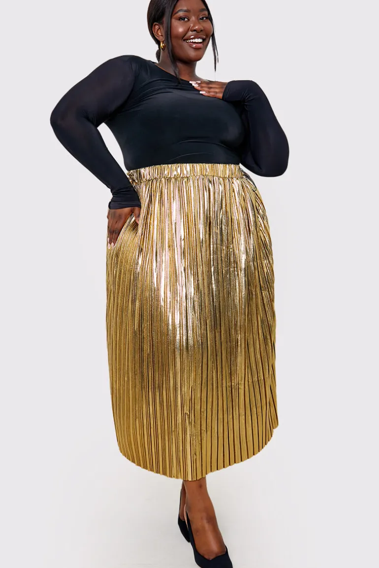 Plisse Maxi Skirt