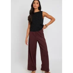 Plum Suede Trousers