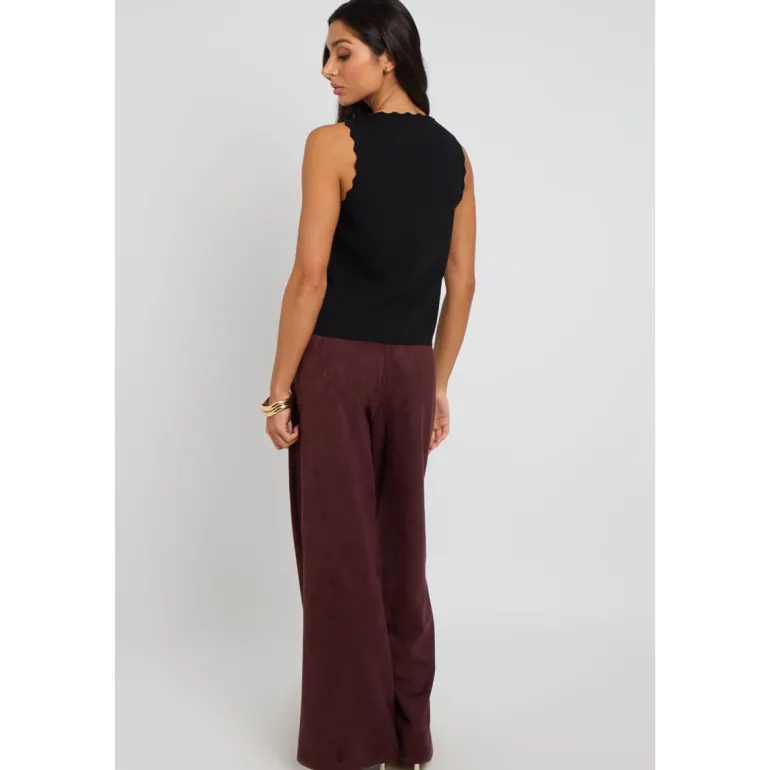 Plum Suede Trousers