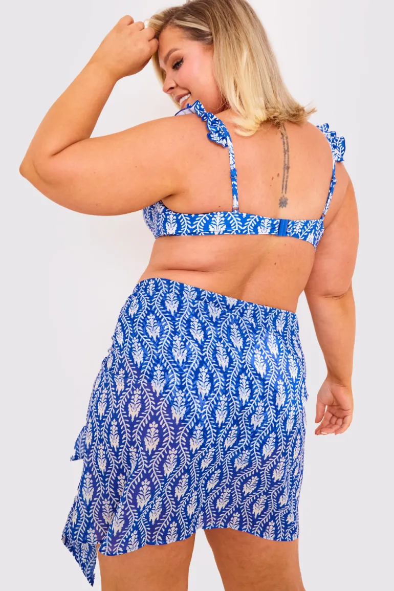 Printed Chiffon Mini Wrap Sarong