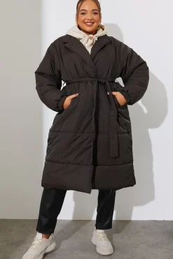 Quilted Wrap Puffer Coat