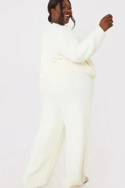 Recycled Fluffy Knitted Co Ord Trouser