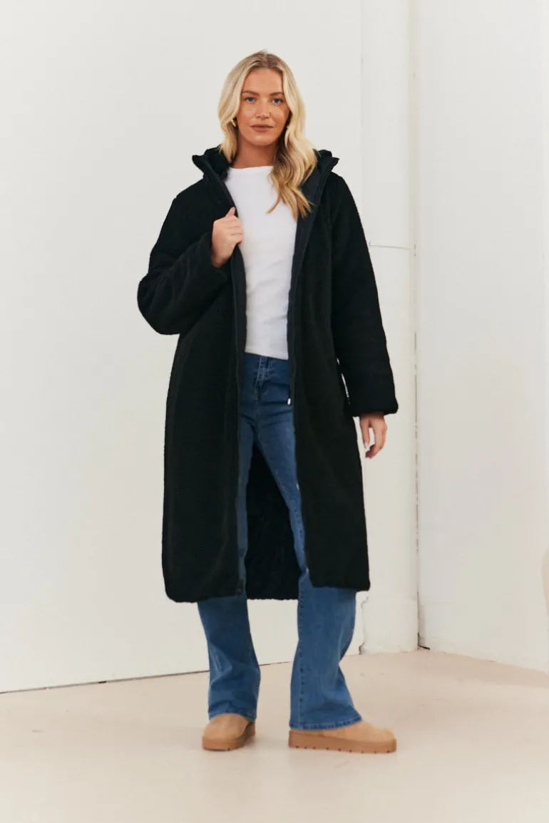 Recycled Reversible Longline Borg Puffer Coat