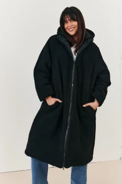 Recycled Reversible Longline Borg Puffer Coat