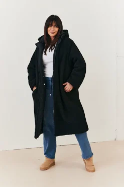 Recycled Reversible Longline Borg Puffer Coat