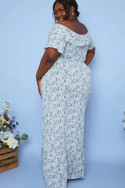 Responsible Viscose Paisley Bardot Midi Dress