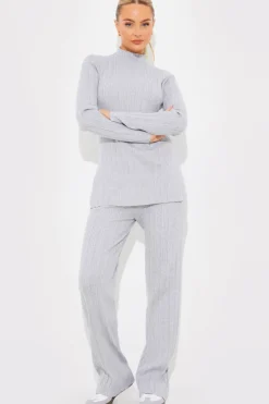 Rib Knitted Co Ord Trouser