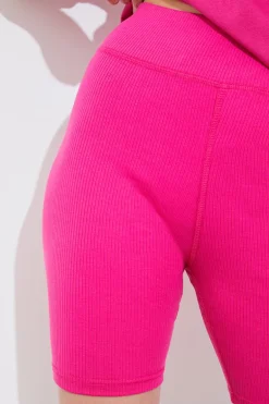 Ribbed High Waisted Cycling Shorts
