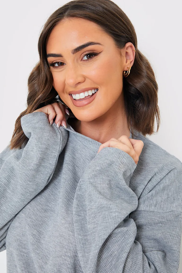 Ribbed Longsleeve Co Ord Top