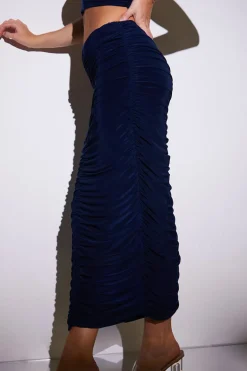 Ruched Maxi Skirt