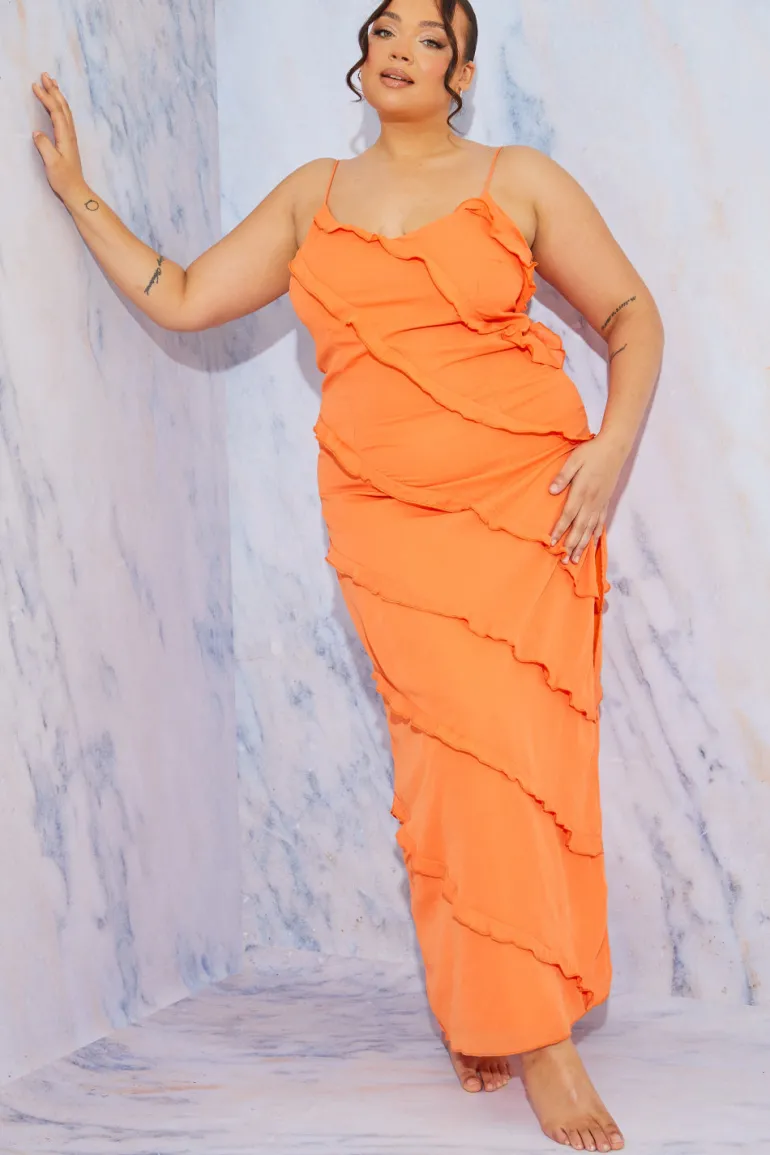 Ruffle Detail Maxi Dress