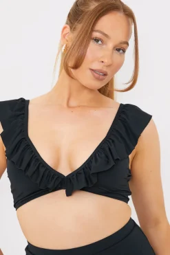 Ruffle Neck Bikini Top