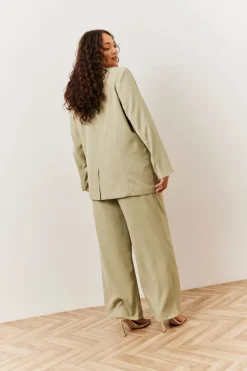Sage Pleated Wide Leg Trouser