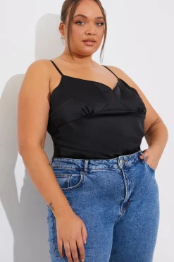 Satin Plunge Cami Top