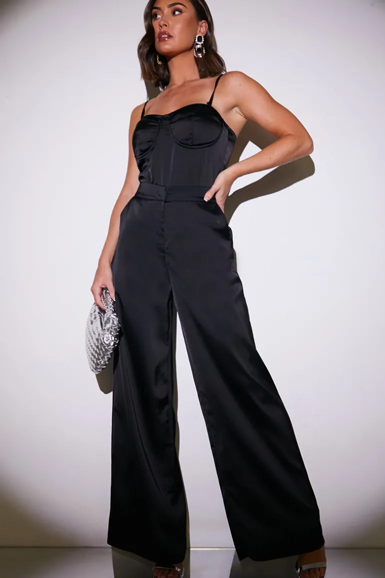 Satin Wide Leg Trousers