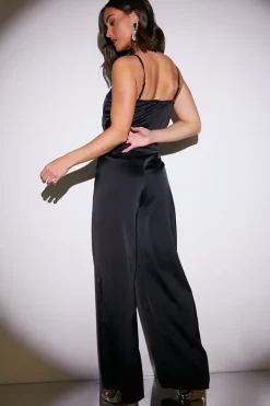 Satin Wide Leg Trousers